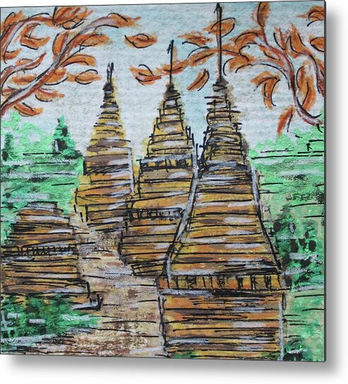 Painting Metal Print featuring the painting Thailand #1 by Art By Naturallic