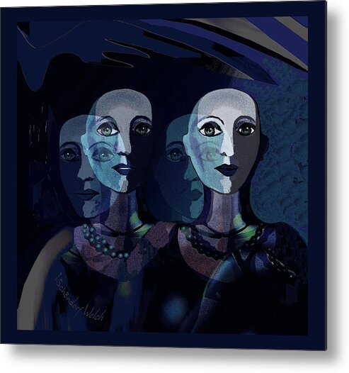 1885 Metal Print featuring the digital art 1885 - Shadows 2017 by Irmgard Schoendorf Welch