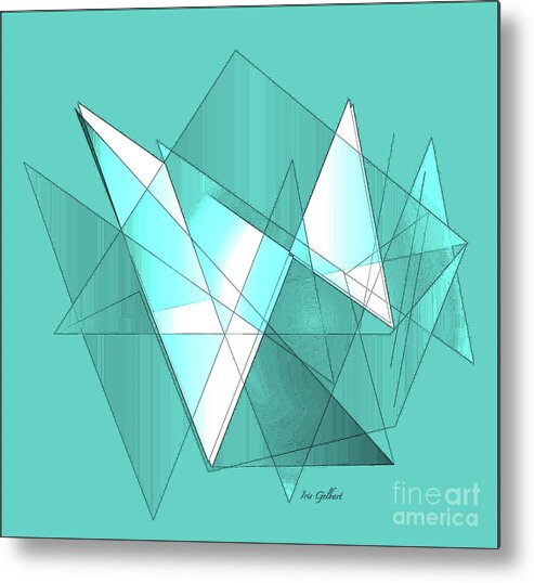 Abstract Metal Print featuring the digital art Action #2 by Iris Gelbart