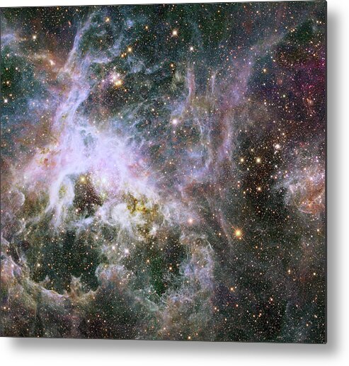 Space Metal Print featuring the photograph A Hubble Infrared View of the Tarantula Nebula by Eric Glaser