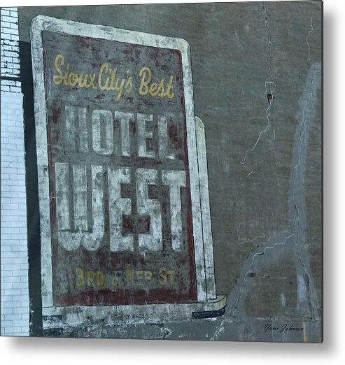 Signs Metal Print featuring the photograph An old sign by Yumi Johnson