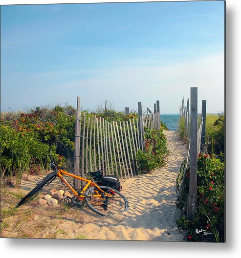 Bicycle Metal Print featuring the photograph Bicycle Rest by Madeline Ellis