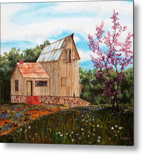 Tin Roof Prints Metal Print featuring the painting Bradford's Barn by Michael Dillon