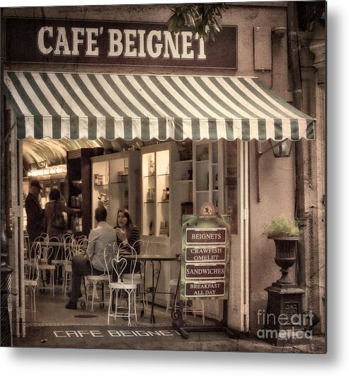 Beignet Metal Print featuring the photograph Cafe Beignet 2 by Jerry Fornarotto