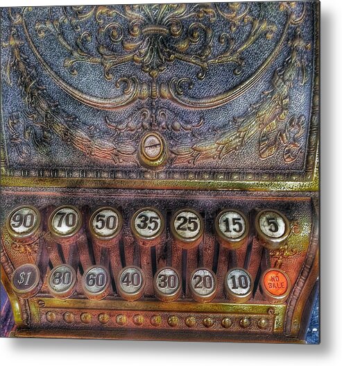 Painterly Photography Metal Print featuring the photograph Cash Register by Bill Owen