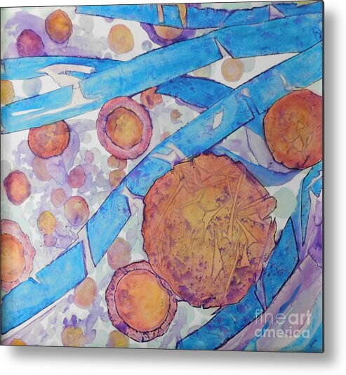 Vibrant Colored Abstract Metal Print featuring the painting Celebration by Joan Clear