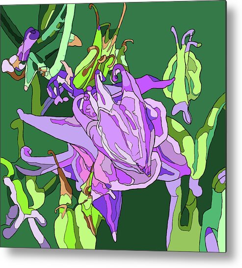 Columbine Metal Print featuring the painting Columbine by Jamie Downs