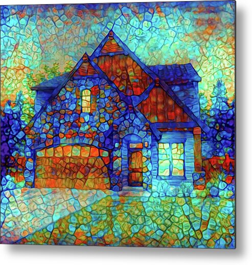 Dream House Metal Print featuring the mixed media Dream house by Lilia S