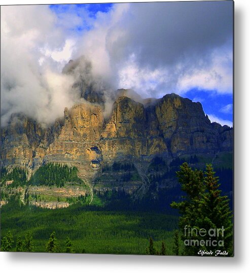 Castle Mountain Metal Print featuring the photograph Envelopped by Elfriede Fulda