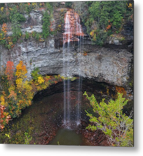 Waterfalls Metal Print featuring the photograph Fall Creek Falls 265 feet by Alan Lenk