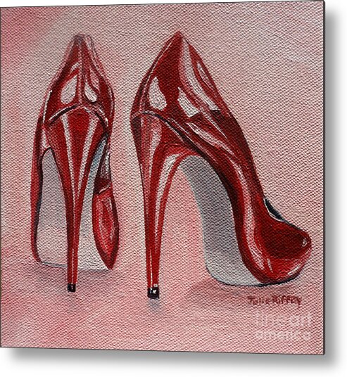 Shoes Metal Print featuring the painting Foot Candy by Julie Brugh Riffey