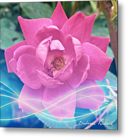 Flowers Metal Print featuring the photograph Fuschia Flower Energy by Deborah Kunesh
