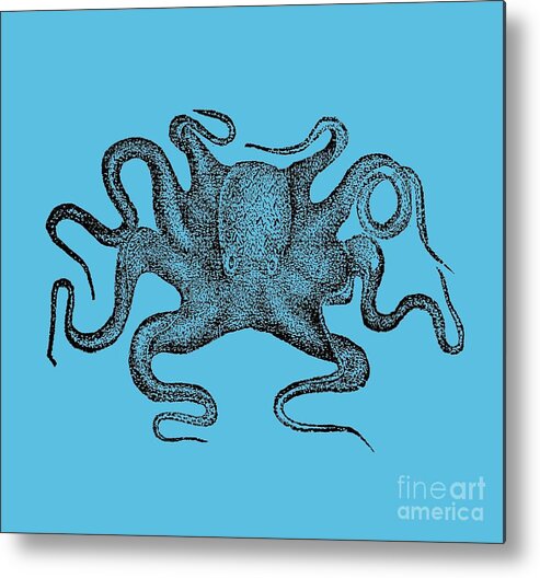 Octopus Metal Print featuring the digital art Octopus T-shirt by Edward Fielding