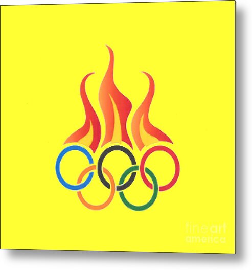 Olympics Metal Print featuring the painting Olympics T-shirt #1 by Herb Strobino