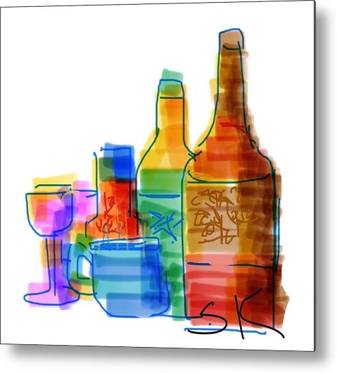 Bottles Metal Print featuring the digital art Take Your Medicine by Sherry Killam