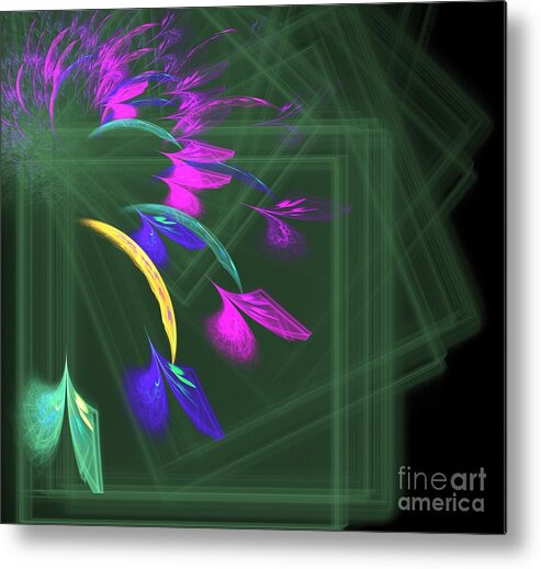  Apophysis Metal Print featuring the digital art Plant Boxes by Kim Sy Ok