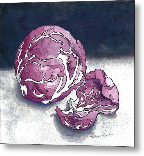 Vegetable Metal Print featuring the painting Radicchio After Dark by Maria Hunt