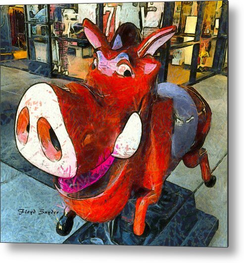Pig Metal Print featuring the photograph Riding Pig of Pismo Beach by Floyd Snyder