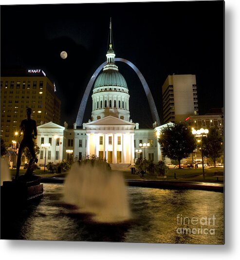 St. Louis Metal Print featuring the photograph Running Man by Tim Mulina