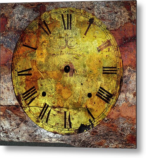 Clock Face Metal Print featuring the photograph Rustic Clock Face by Marie Jamieson