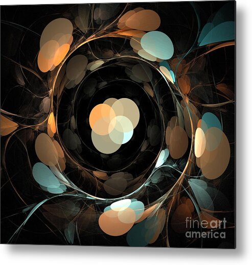 Apophysis Metal Print featuring the digital art Sand Leaves by Kim Sy Ok
