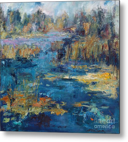 Abstract Landscape Metal Print featuring the painting September Passage by Nan E Cooper