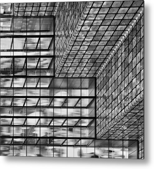 Museum Metal Print featuring the photograph Silver Squares by Greetje Van Son