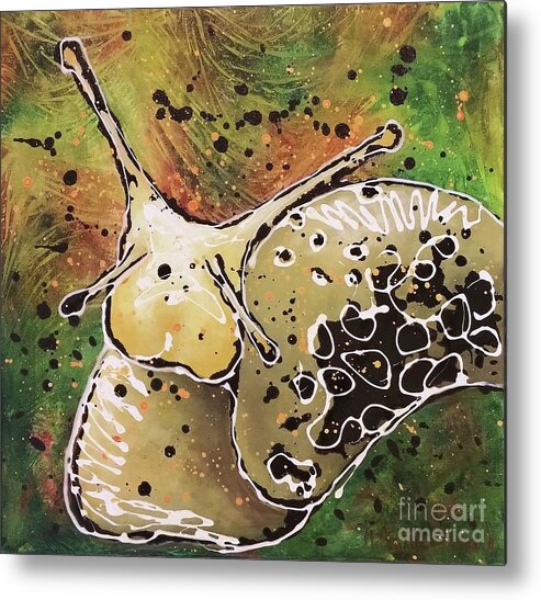 Slug Metal Print featuring the painting Slug Oh by Phyllis Howard