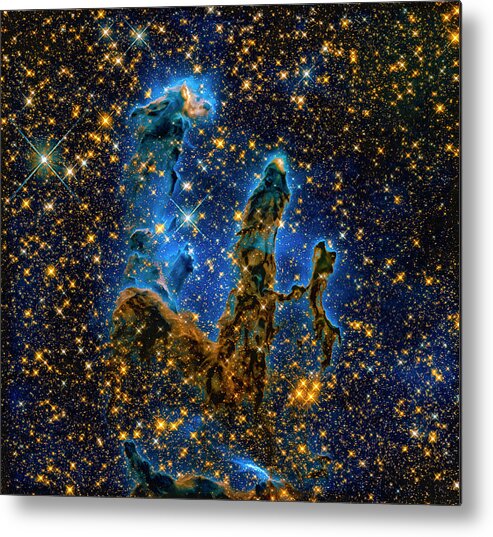 Pillars Of Creation Metal Print featuring the photograph Space image Pillars of Creation infrared light by Matthias Hauser