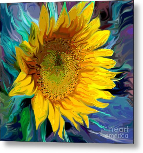 Flower Metal Print featuring the photograph Sunflower for Van Gogh by Jeanne Forsythe