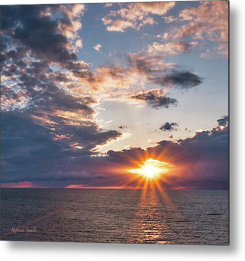 Sunset Metal Print featuring the photograph Sunset in the Clouds by Rebecca Samler