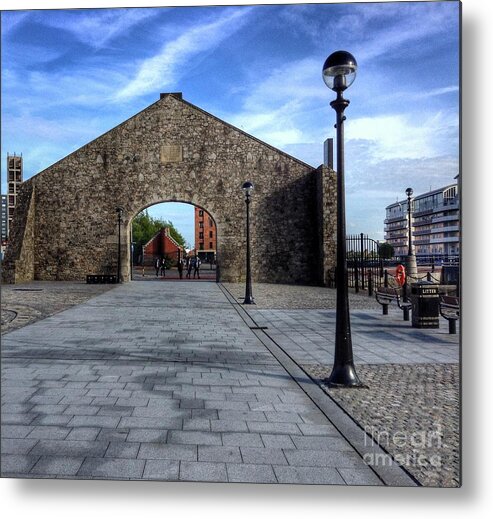 Salthouse Dock Metal Print featuring the photograph The Salthouse Dock Gateway 2 by Joan-Violet Stretch