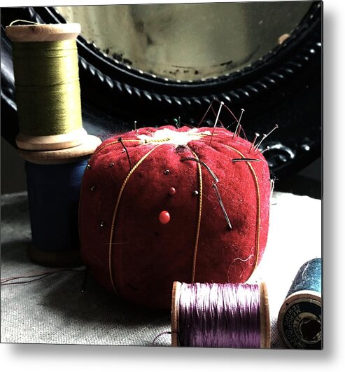 Sewing Tools Metal Print featuring the photograph Tools of the Trade by Delight Worthyn