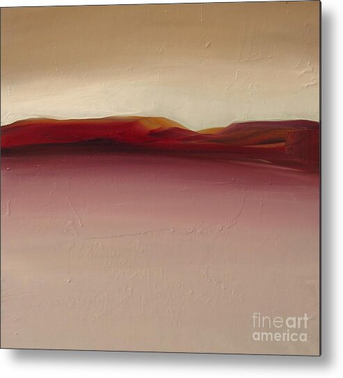 Landscape Metal Print featuring the painting Warm Mountains by Michelle Abrams