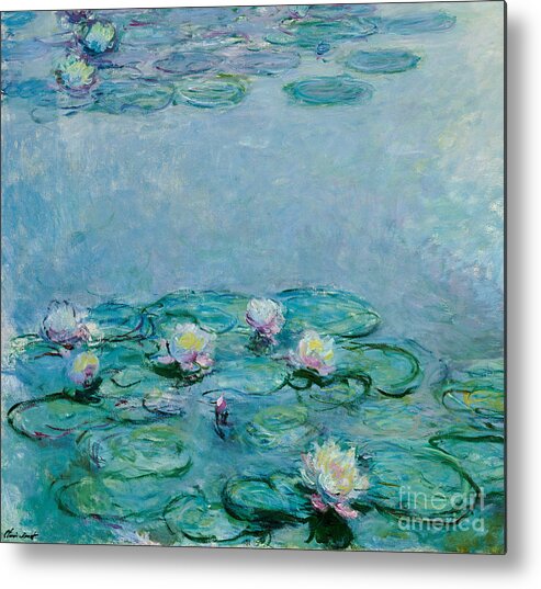 French Metal Print featuring the painting Water Lilies by Claude Monet