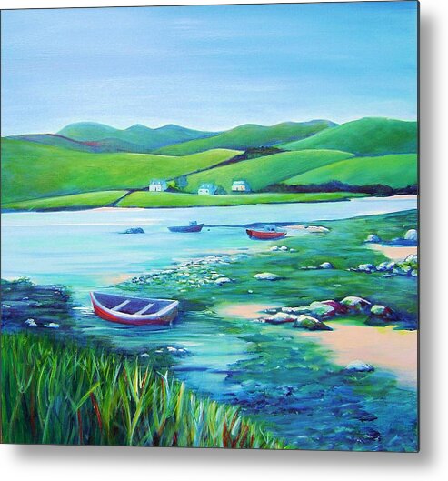 Scotland Metal Print featuring the painting West Loch Roag from Callanish by Stephanie Maclean