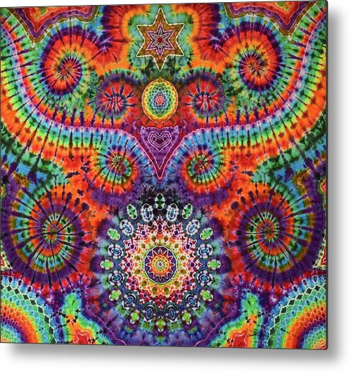 Rob Norwood Tie Dye Sacred Geometry Ice Dyes Psychedelic Art Metal Print featuring the digital art Oteils Tap by Rob Norwood