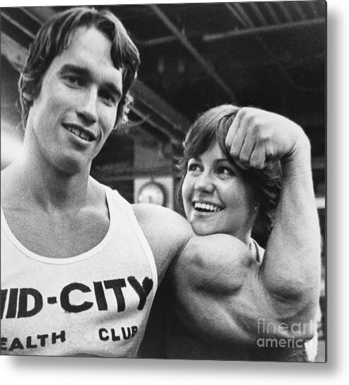 Event Metal Print featuring the photograph Arnold Schwarzenegger And Sally Field by Bettmann