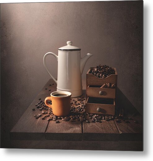 Coffee Metal Print featuring the photograph Aroma by Margareth Perfoncio