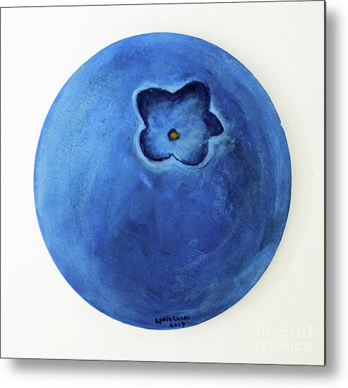 Impressionism Metal Print featuring the painting Blueberry by Lyric Lucas