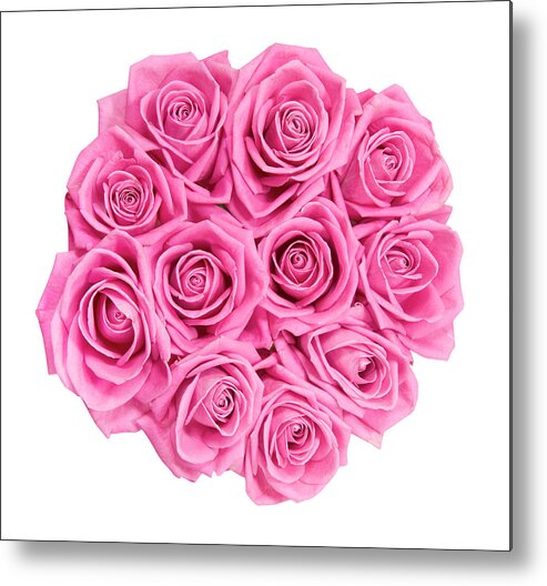 Bouquet Of Pink Roses Metal Print by Kaisphoto 