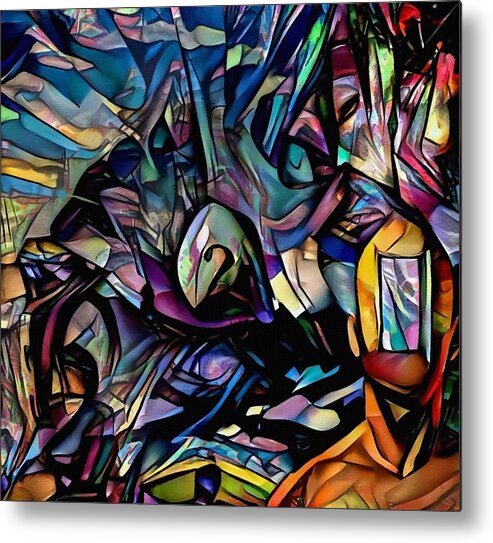 Abstract Metal Print featuring the digital art Doorway to dreams by Bruce Rolff