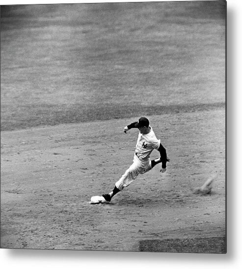 Horizontal Metal Print featuring the photograph Mickey Mantle by Ralph Morse