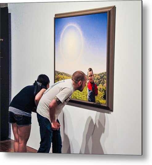 Candid
Art Museum
Visitors
Humor Metal Print featuring the photograph "are You Sure This Not A Photograph?" by Andrew Beavis