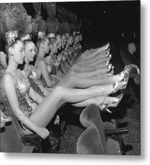 Stage Costume Metal Print featuring the photograph Show Girls by Evening Standard