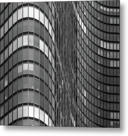 Outdoors Metal Print featuring the photograph Steel And Glass Curtain Wall by Photo By John Crouch