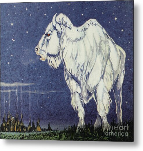 Star Metal Print featuring the painting The White Buffalo by Angus McBride