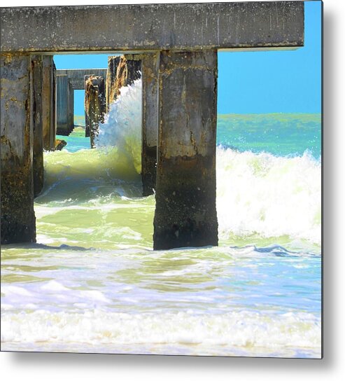 Stone Fishing Pier Metal Print featuring the photograph Back To Boca by Alison Belsan Horton