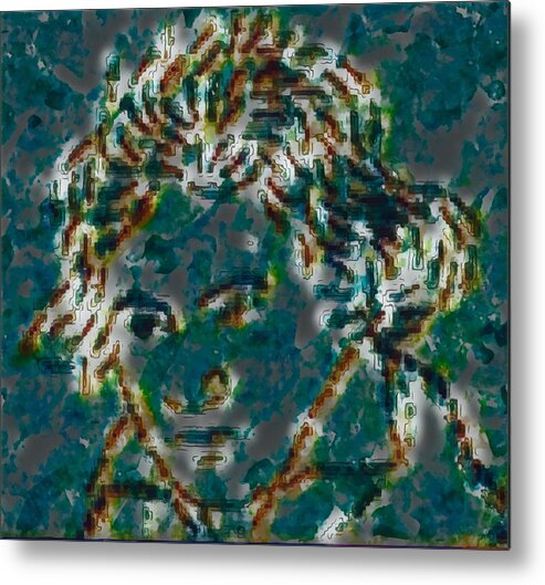  Metal Print featuring the mixed media Beethoven Arizona by Bencasso Barnesquiat