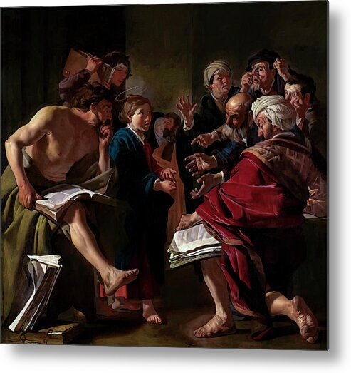 Christ Metal Print featuring the photograph Christ among the Doctors by Carlos Diaz